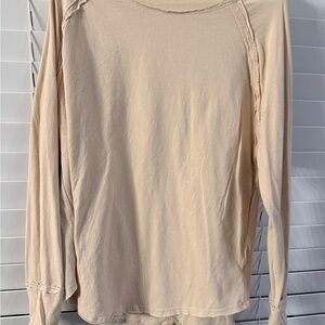 Zenana Outfitters Beige Long Sleeve Tee